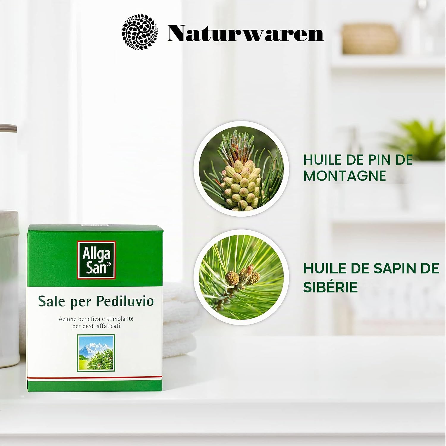 Detalle de Allga San voetbadzout met Mugo-dennenolie, 10 zakjes van 10 g