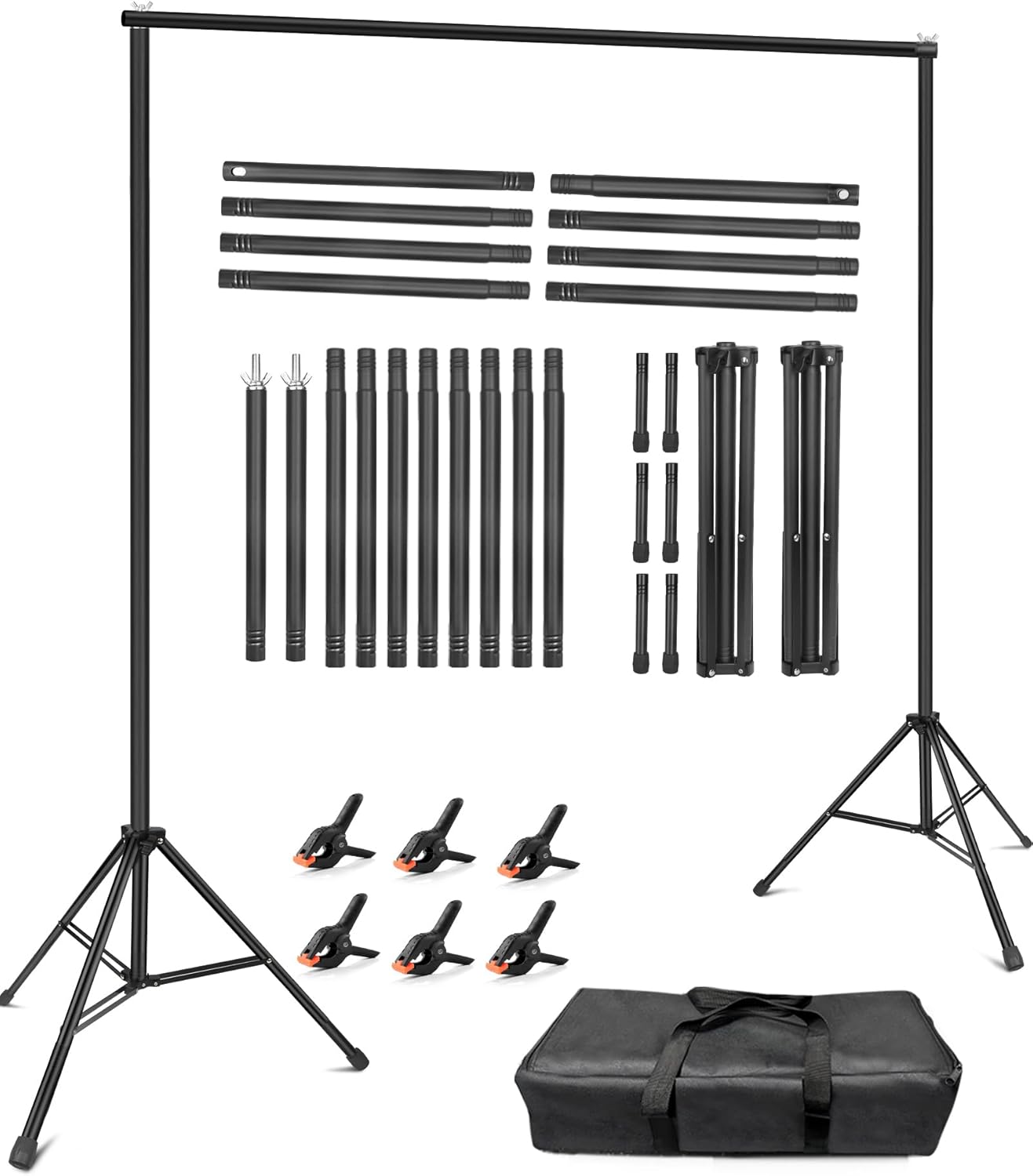 Hemmotop Backdrop Stand 10x8ft adjustable photography backdrop kit 🎥