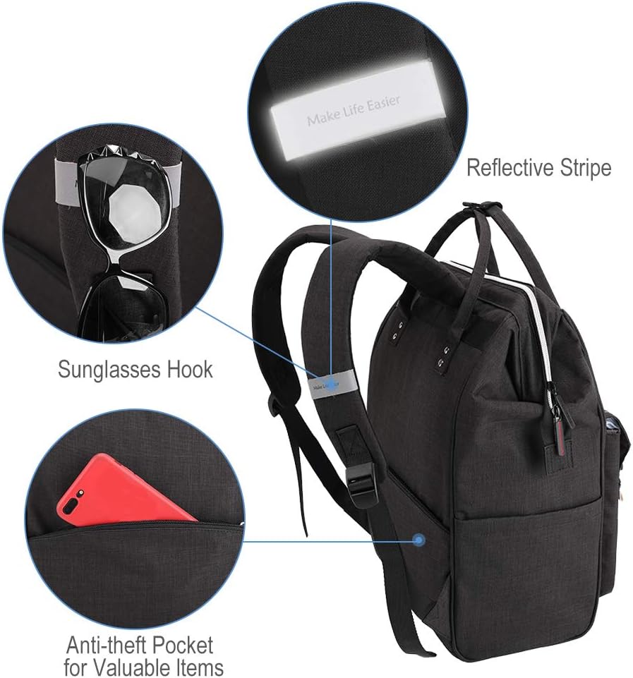 Detalle de Lekesky Rucksack Damen mit Laptopfach