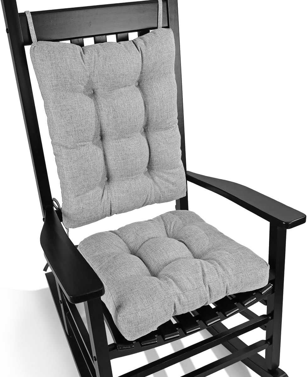 Detalle de BUYUE Rocking Chair Cushion Set, 17 x 17 x 3 Inches