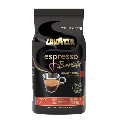 Detalle de Lavazza Espresso Barista Gran Crema Whole Bean Coffee Blend — Medium Espresso Roast, 2.2 lb bag (Packaging May Vary)