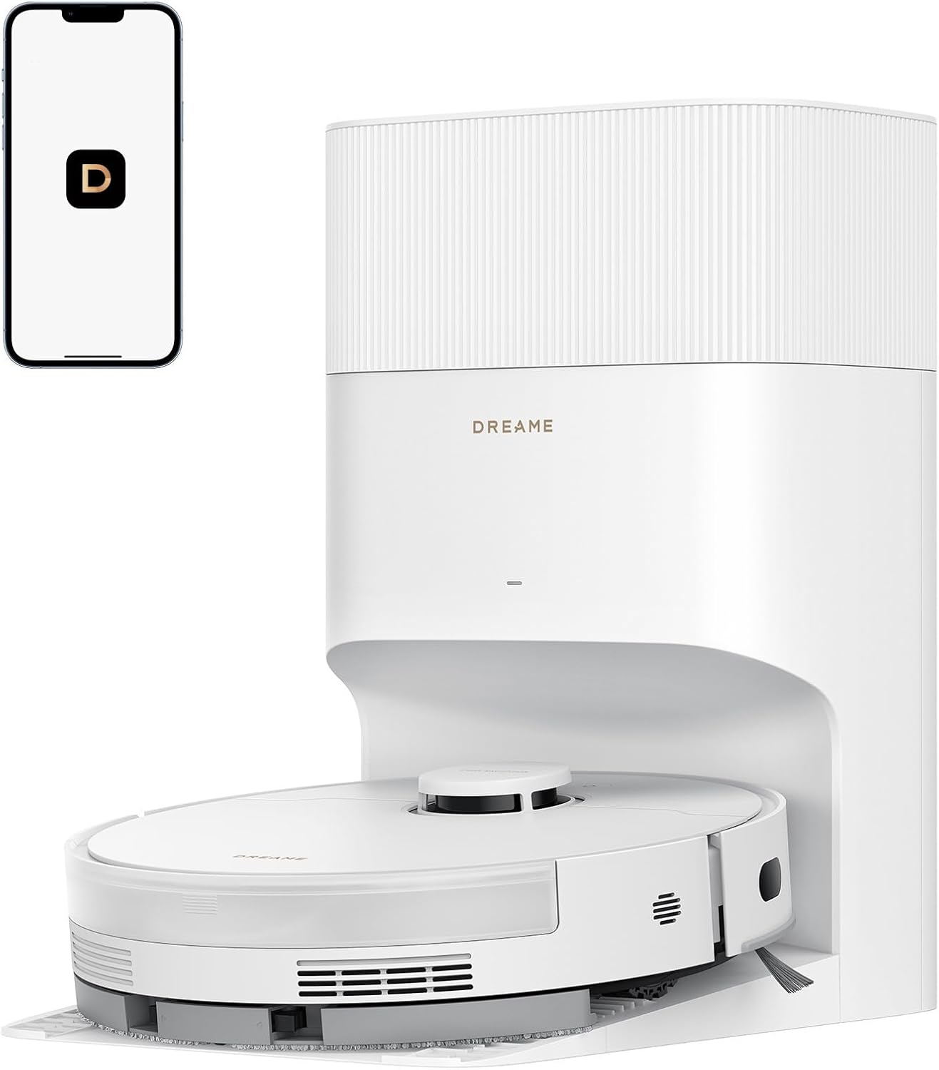 Detalle de Dreame D20 Plus Robot Vacuum and Mop, 13,000 Pa, Self-Emptying, DuoBrush