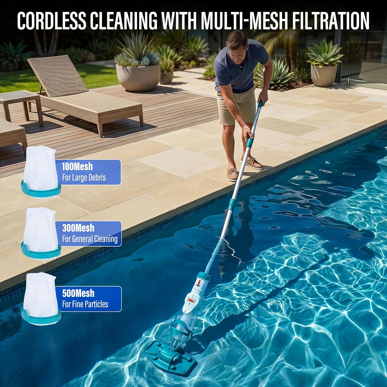 Thumbnail 5 de STARRYBOT Cordless Pool Vacuum Cleaner with Telescopic Pole