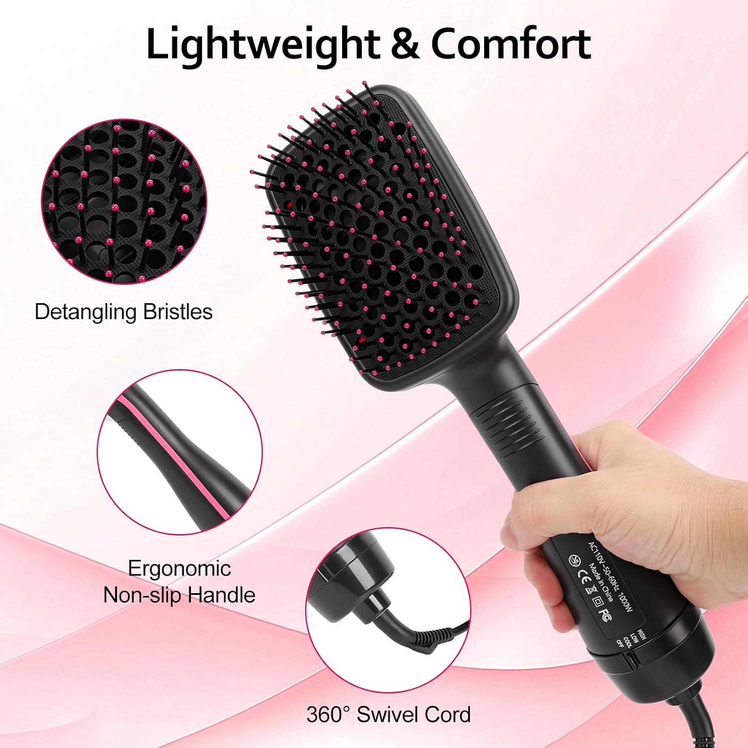 Thumbnail 6 de Sonew HZU-Sonew-JM08518-02 Hair Dryer Brush, 3 Settings, 1000 W
