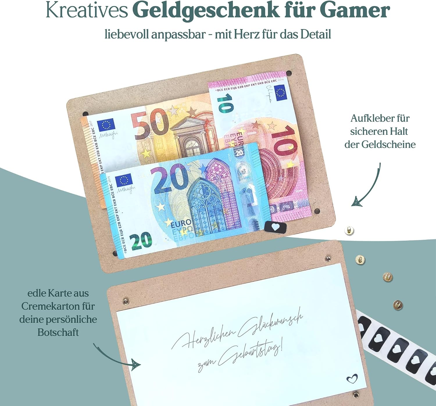 Detalle 2 de Gaming Zimmer Deko Geldkarte XL 20x15 cm