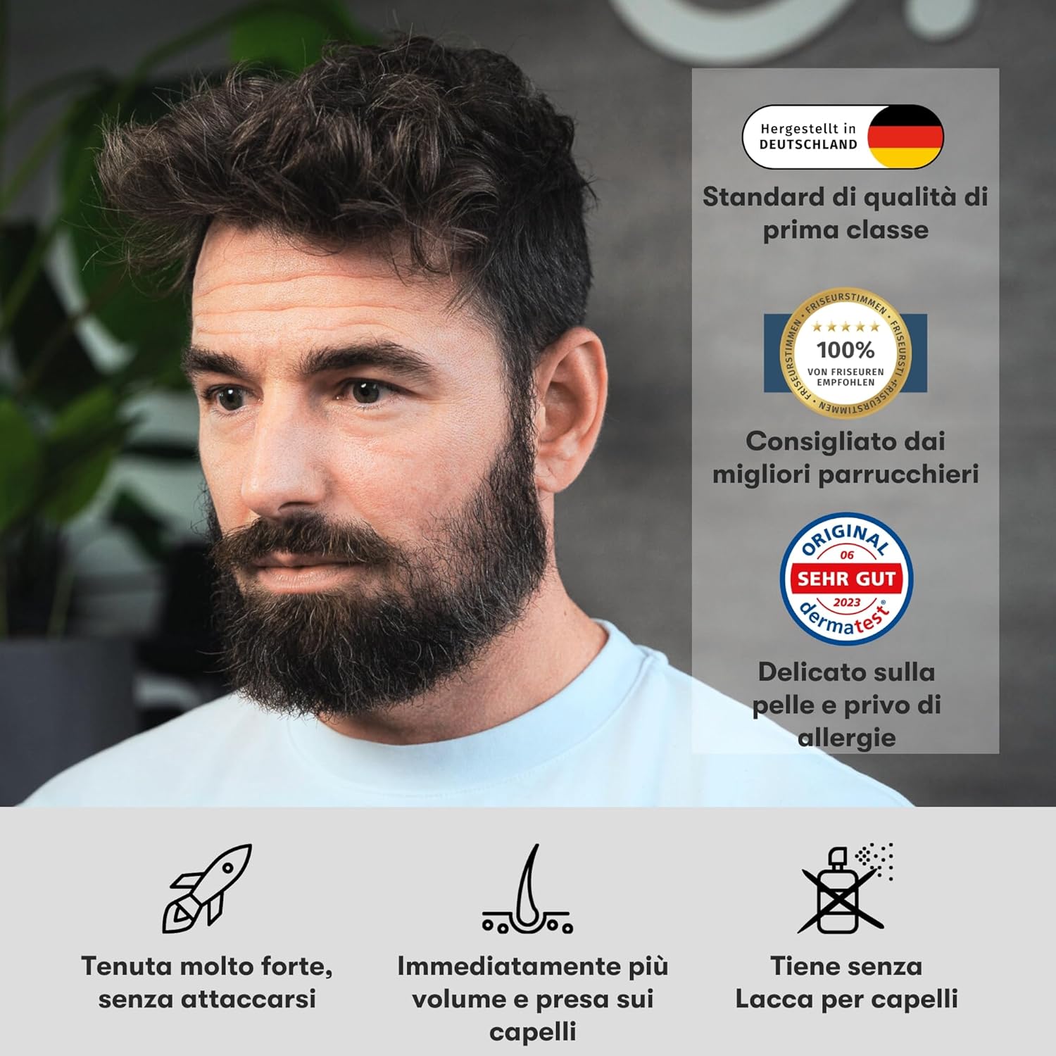 Thumbnail 1 de O.C. HAIRCARE Cera Matt Volumizzante – Cera per capelli con forte volume per uomini