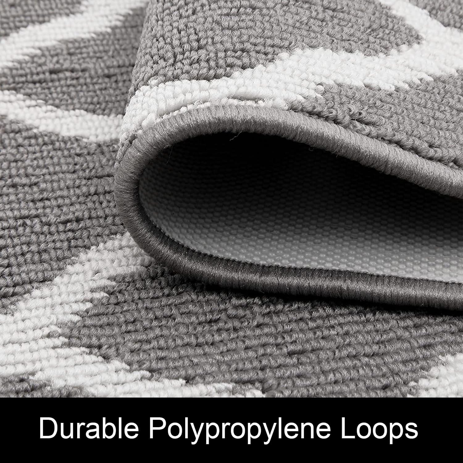Detalle 2 de SHACOS Large Door Mats 36"x59" Indoor Washable Non-Slip Entryway Floor Mat (Light Gray)