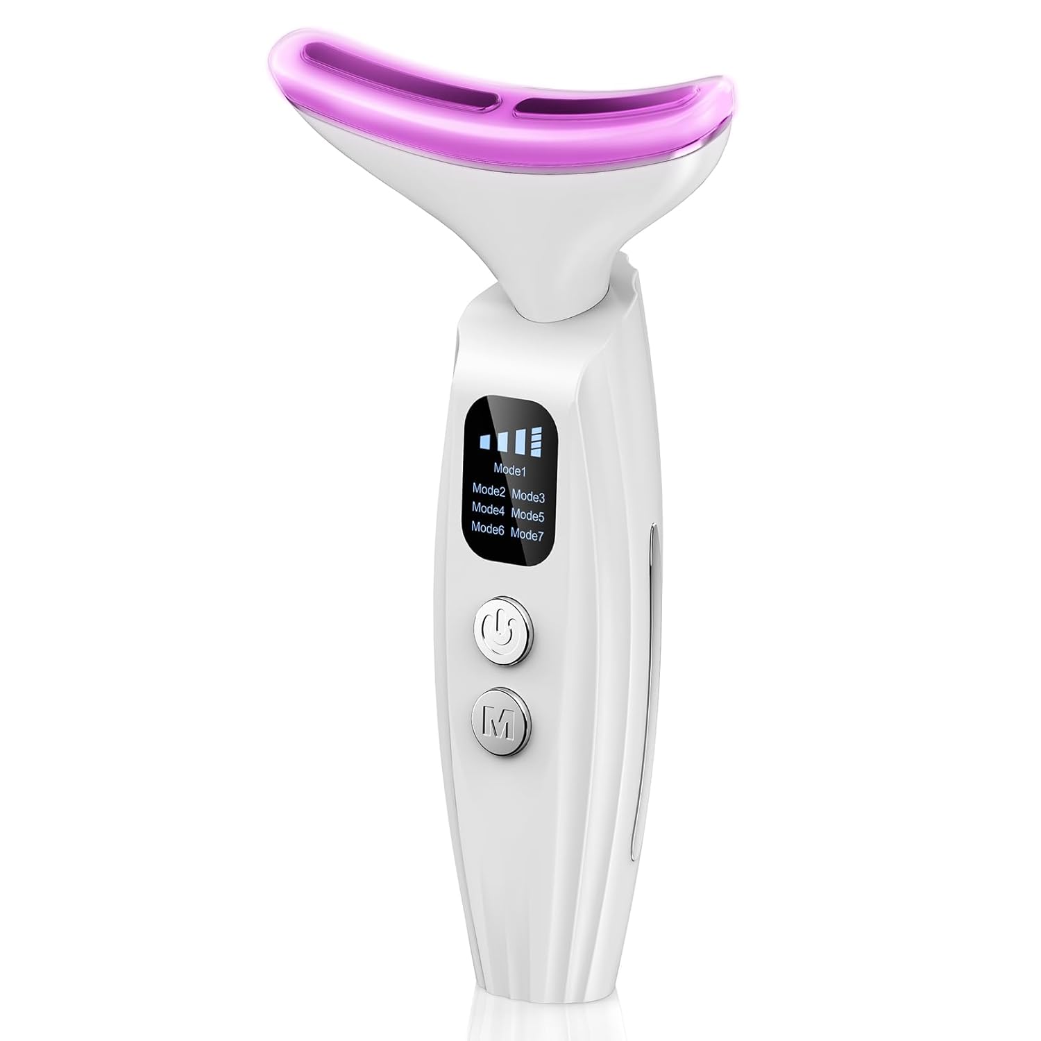 Gesichtsmassagegerät mit EMS, LED-Licht und Wärme – Gegen Falten, Basis-Lifting für Gesicht, Hals und Kinn