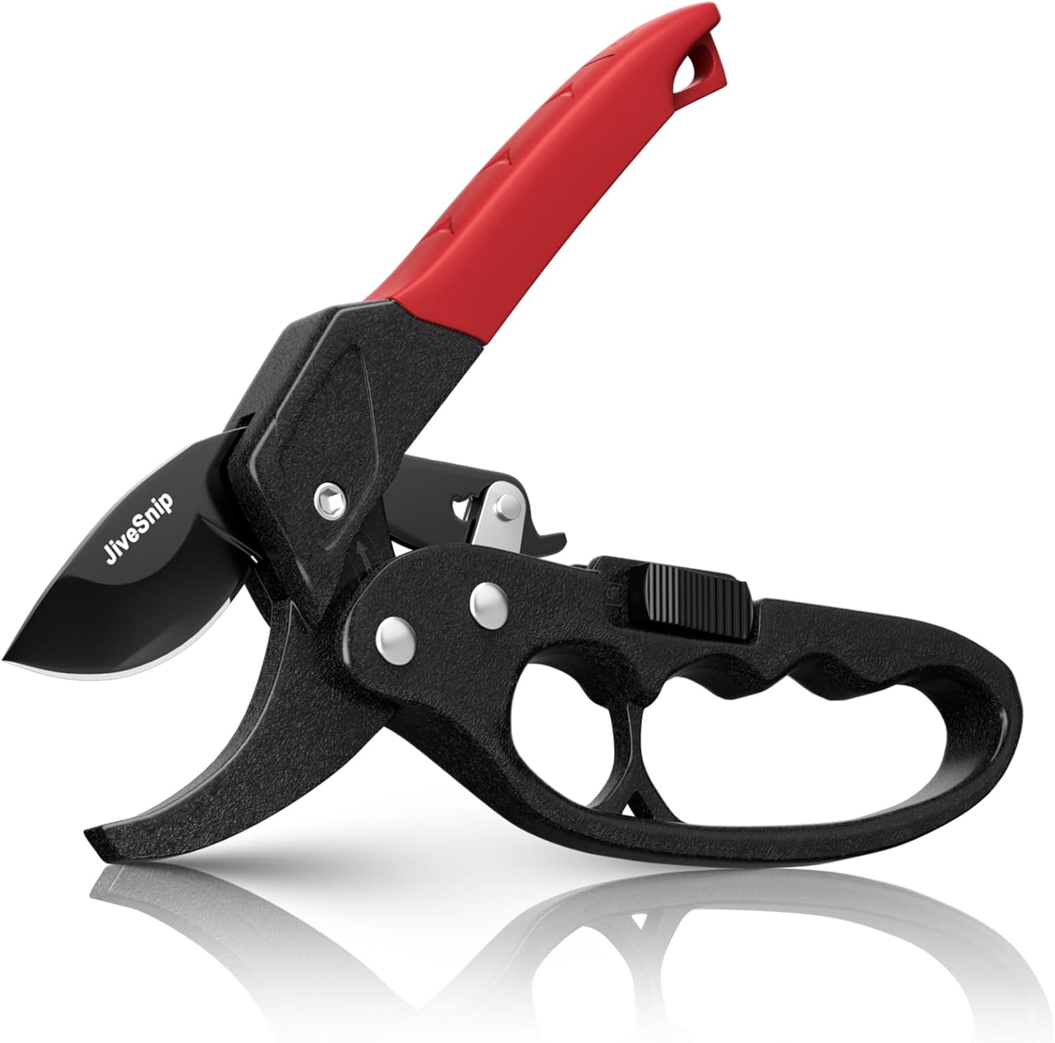 Detalle de JiveSnip Professional Pruning Shears with Yrinquet Anvil: Practical pruning with ratchet assist