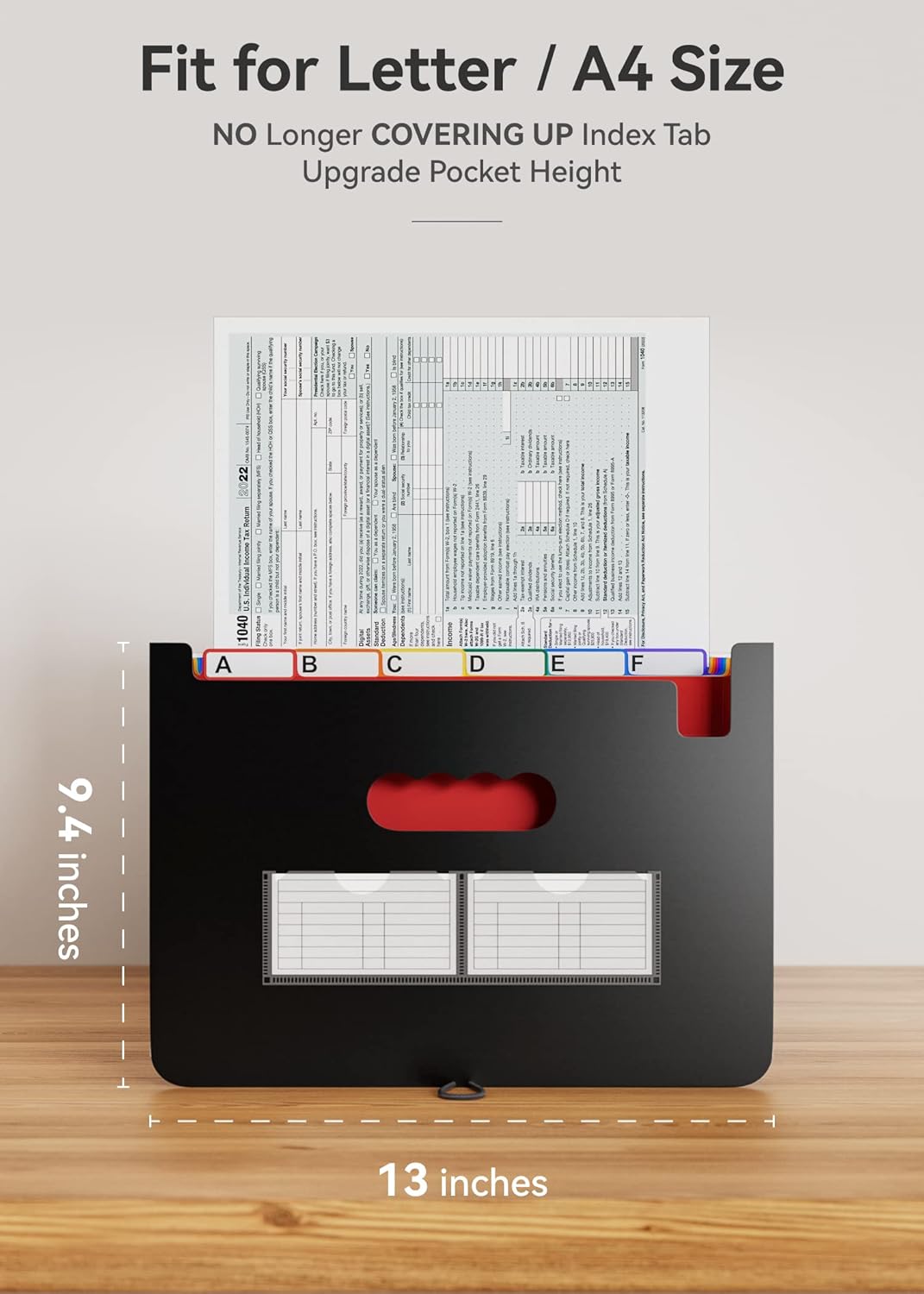 Thumbnail 2 de ABC life Expanding File Folder – 26-pocket A4 accordion document organiser for home, office and school