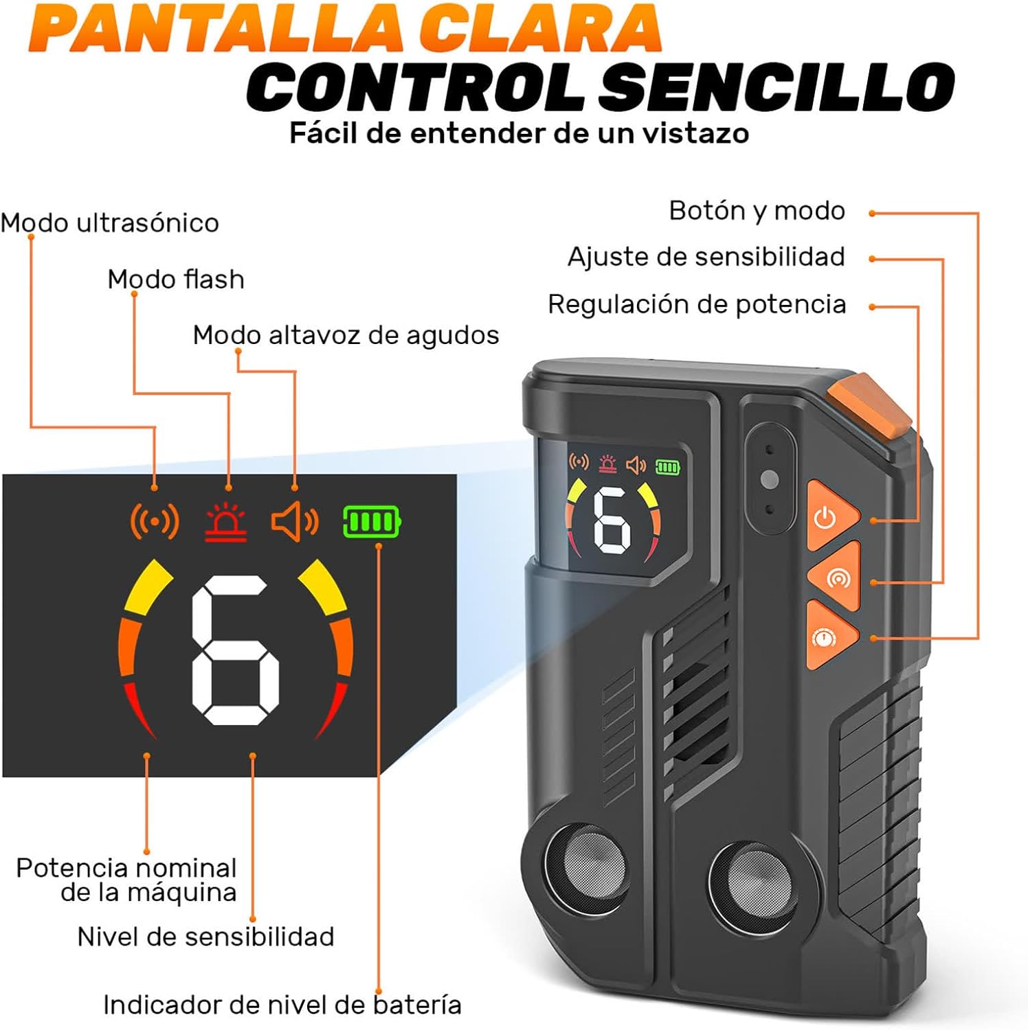 Detalle de Holercoco Antiladridos para Perros con AI Inteligente y Ultrasonidos IPX6 Recargable