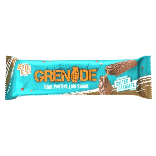 Detalle de Grenade Chocolate Chip Salted Caramel Protein Bars, 12 x 60 g — A practical high-protein snack for busy days