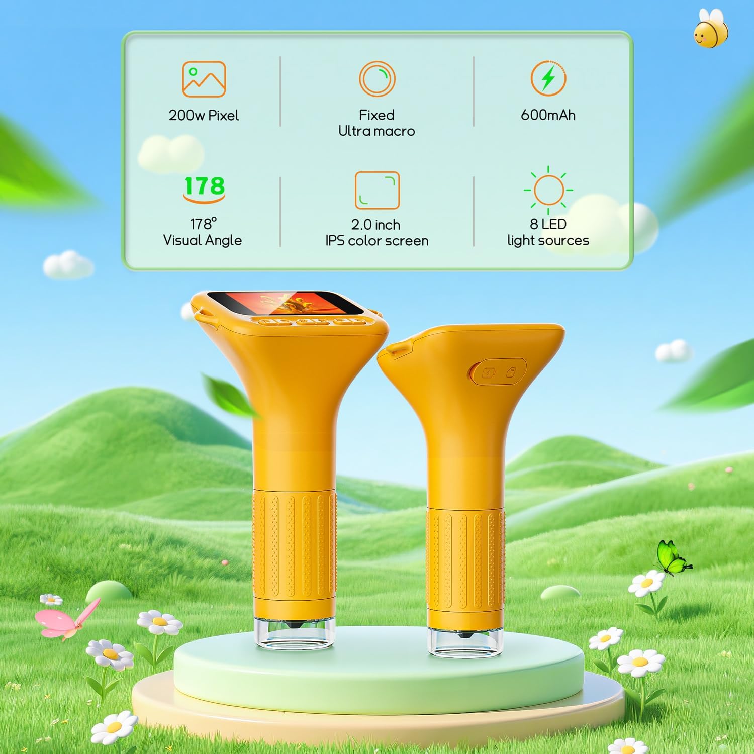 Thumbnail 5 de SKYBASIC Digital Microscope for Kids – 1000x Portable 2.0-Inch Screen