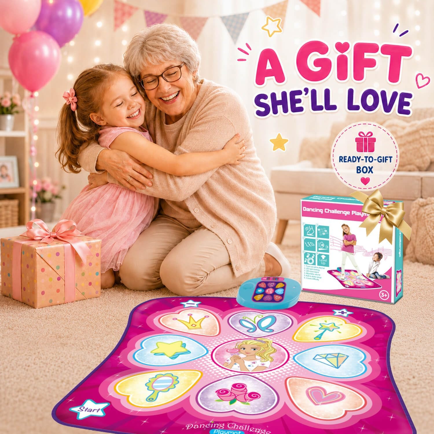 Thumbnail 5 de SUNLIN Dance Mat 3-Level Rhythm Game Pad 🕺