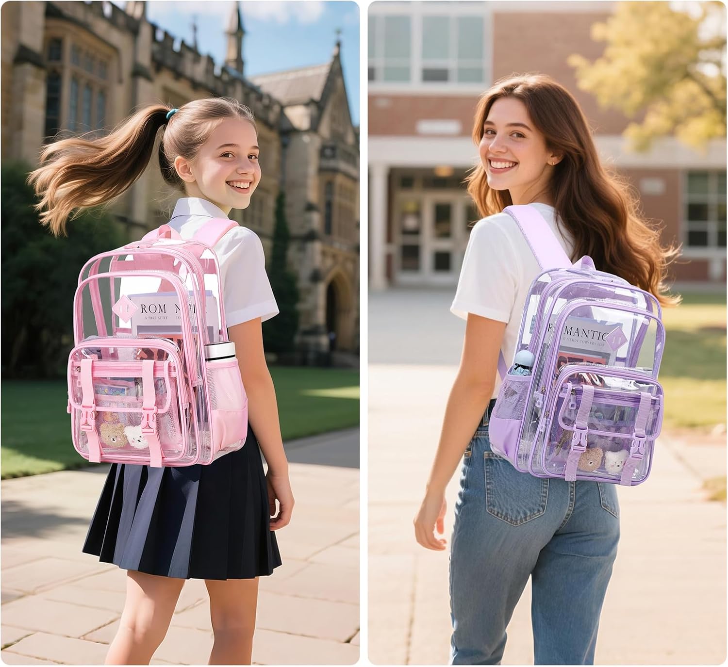 Detalle 2 de QIXIHU Large Clear Stadium Backpack 1