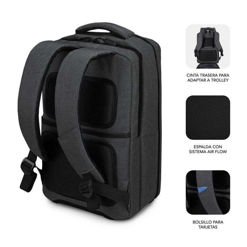Thumbnail 2 de Subblim Traveller Airpadding Mochila para portátil 15,6"
