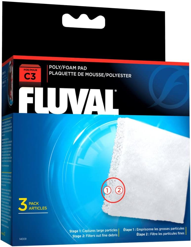 Fluval C3 Schaumstoff/Polypatrone (3er Pack) für die mechanische Filterung