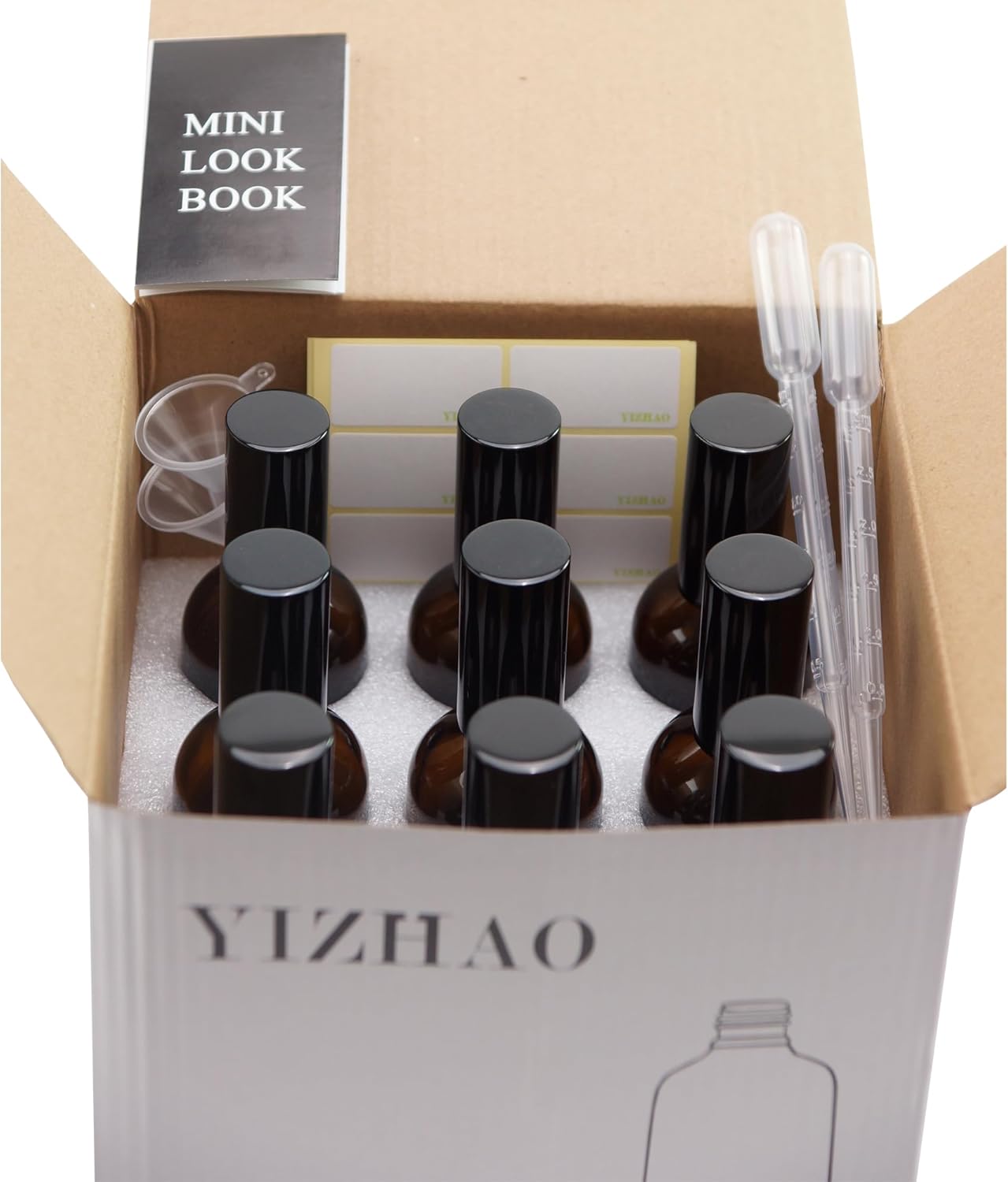 Thumbnail 5 de Set YIZHAO bottiglie spray in vetro da 100 ml con spruzzatore (9 pezzi) per oli essenziali, profumo e pulizia