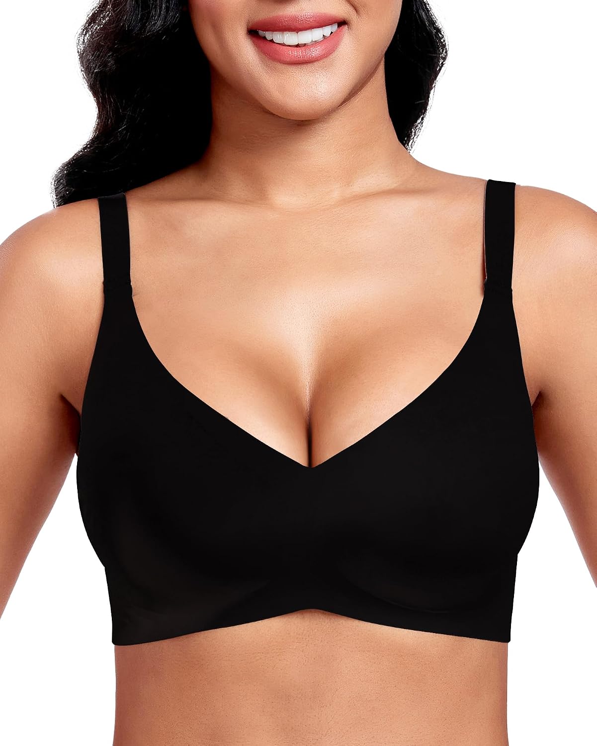Thumbnail 6 de Vinfact Nahtloser BH Damen Ohne Bügel – Push-up, V-Ausschnitt, kabellos, für Große Brüste