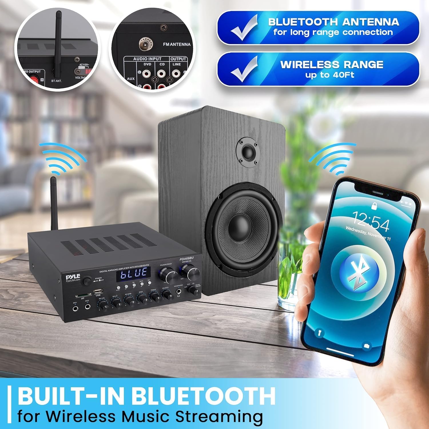 Thumbnail 5 de Pyle Home Audio Amplifier H300