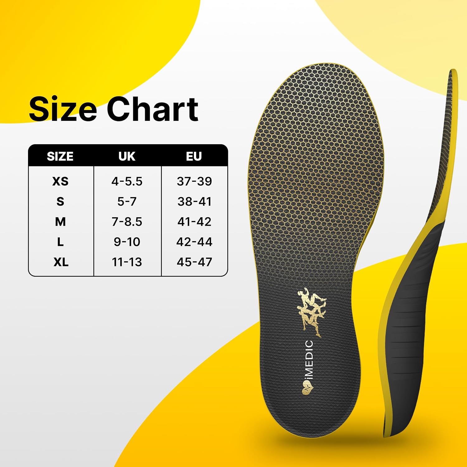 Detalle de iMedic Orthotic Insoles for Plantar Fasciitis, Size L UK 9-10