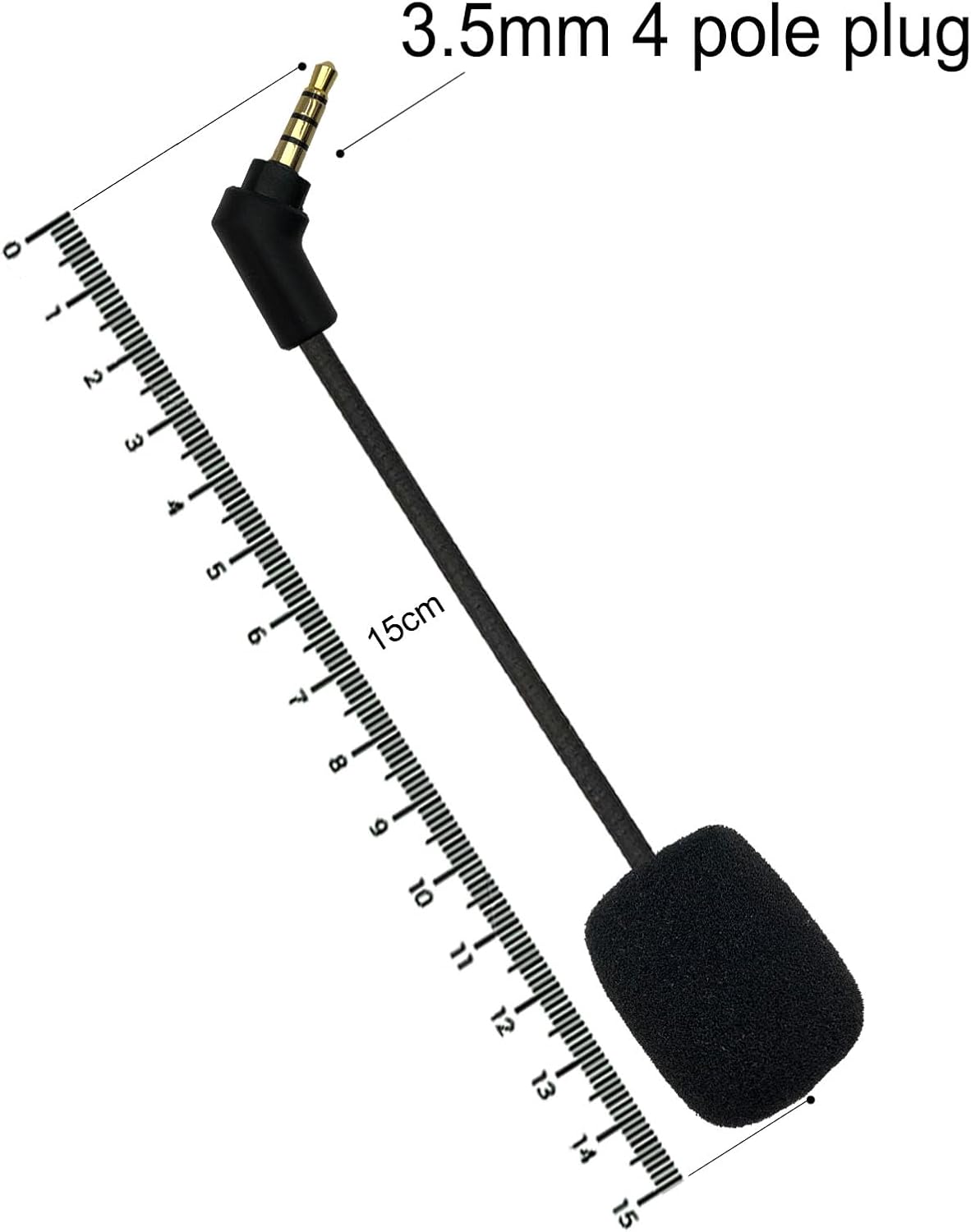 Detalle de SPTSSWET Replacement Microphone for Kingston HyperX Cloud Flight / Flight S (PC, PS5, PS4, Xbox Series X|S) – 3.5mm Plug-in, LED mute