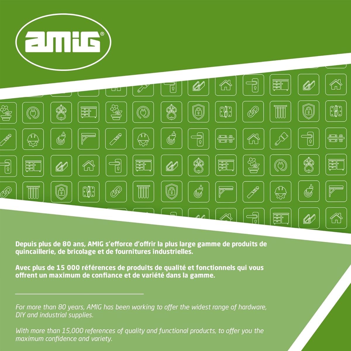 Thumbnail 6 de AMIG - Support pour Étagère Murale en Acier 250x200 mm, Blanche, jusqu’à 35 kg