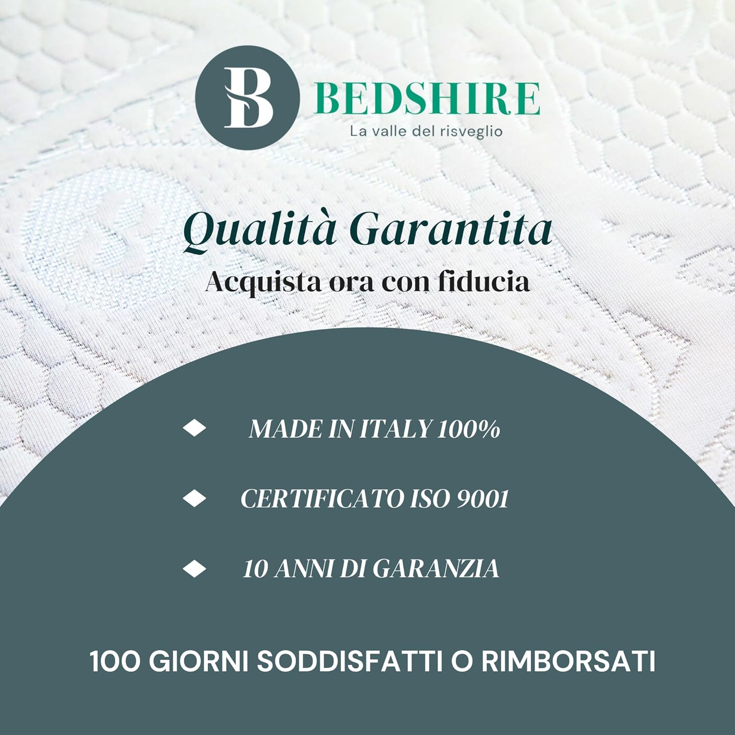 Thumbnail 6 de Bedshire Topper Matrimoniale 160x190 – Memory Foam HD 6 cm, Made in Italy