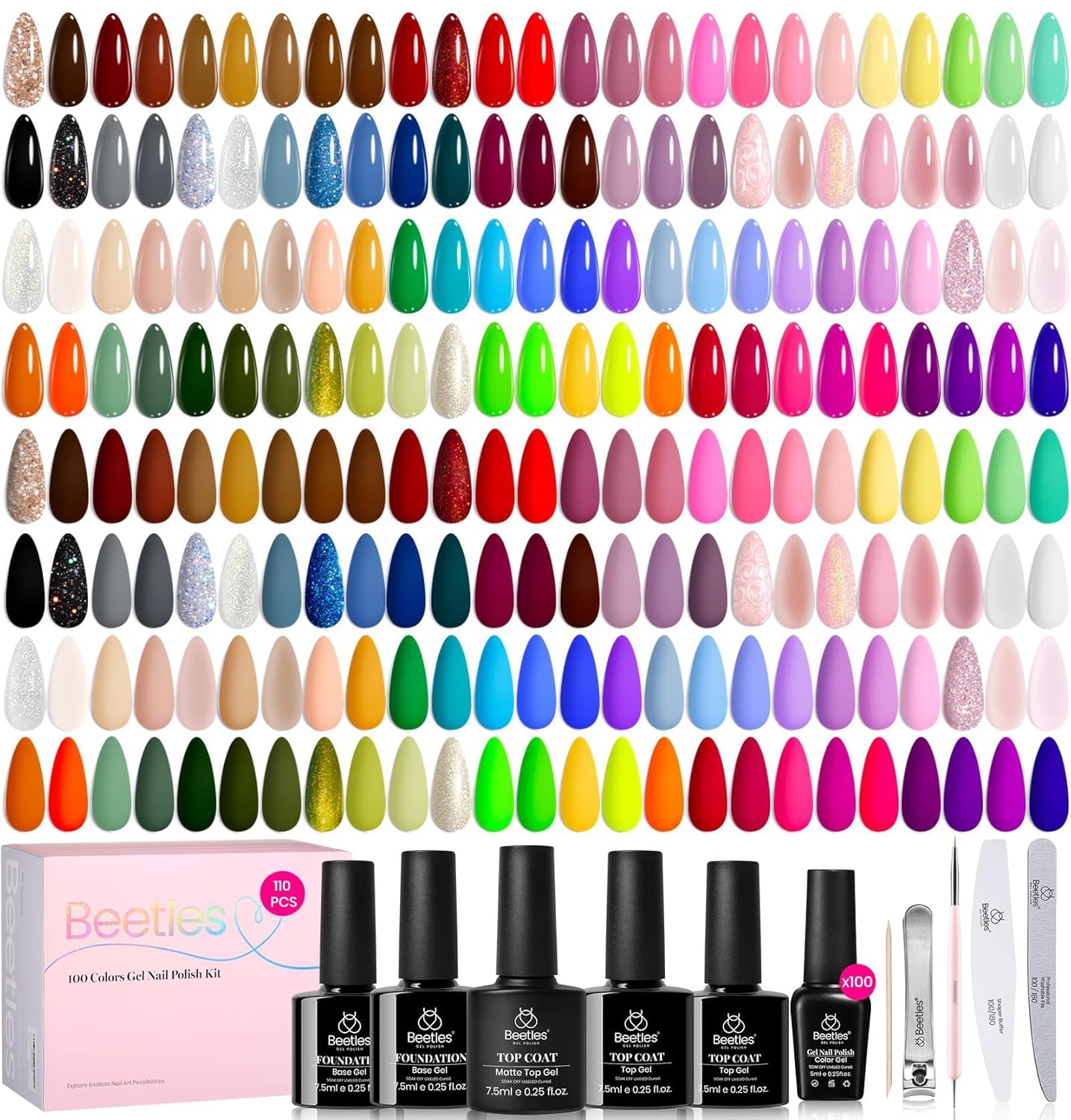 Thumbnail 6 de Beetles 110 PCS Gel Nail Polish Set 💅
