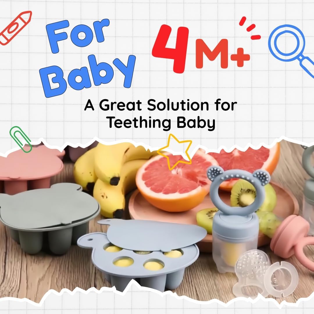 Thumbnail 1 de WeSweet Fruit Feeder for Baby - Silicone Fruit Food Feeder (Purple Set)