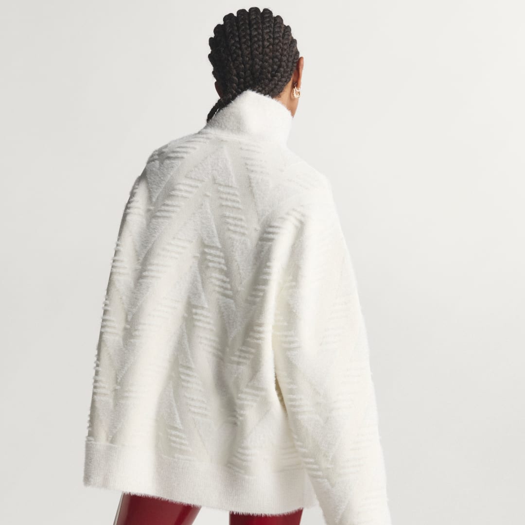 Detalle de Adidas Sudadera de punto con cremallera hasta el pecho – color Blanco