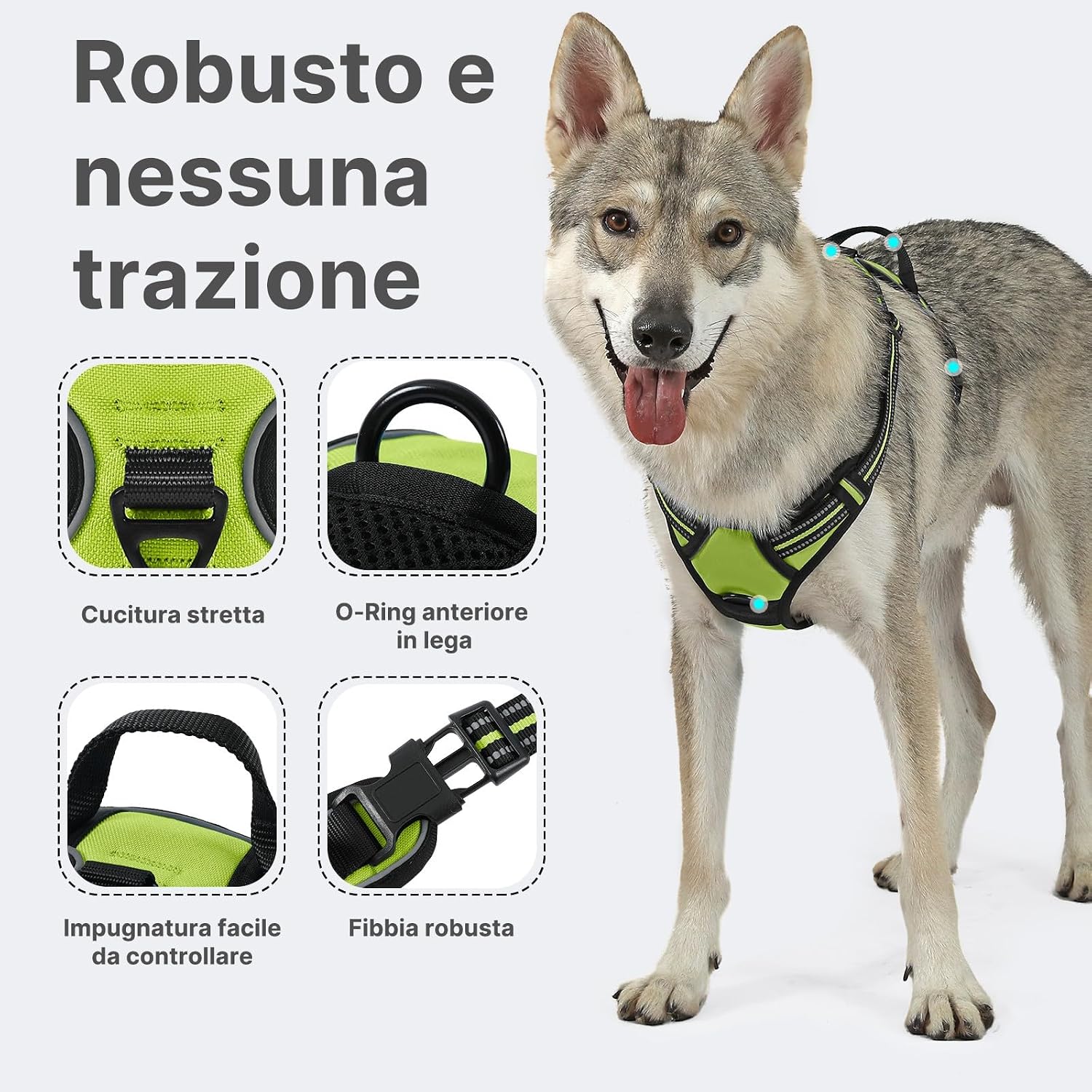 Detalle de COMSLE Pettorina Cane XL anti-tiro 70-95 cm 🐾
