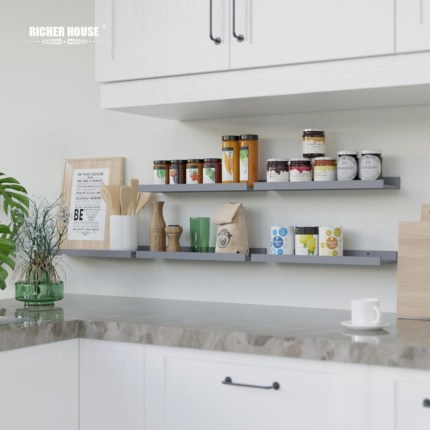 Detalle de RICHER HOUSE Floating Shelves, 15.75-Inch