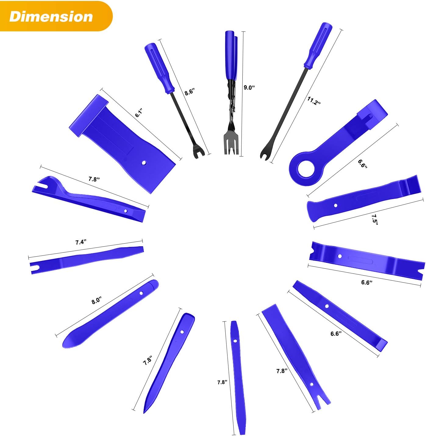 Detalle 2 de GOOACC GRC-49 19-Piece Trim Removal Tool Set with Clip Pliers