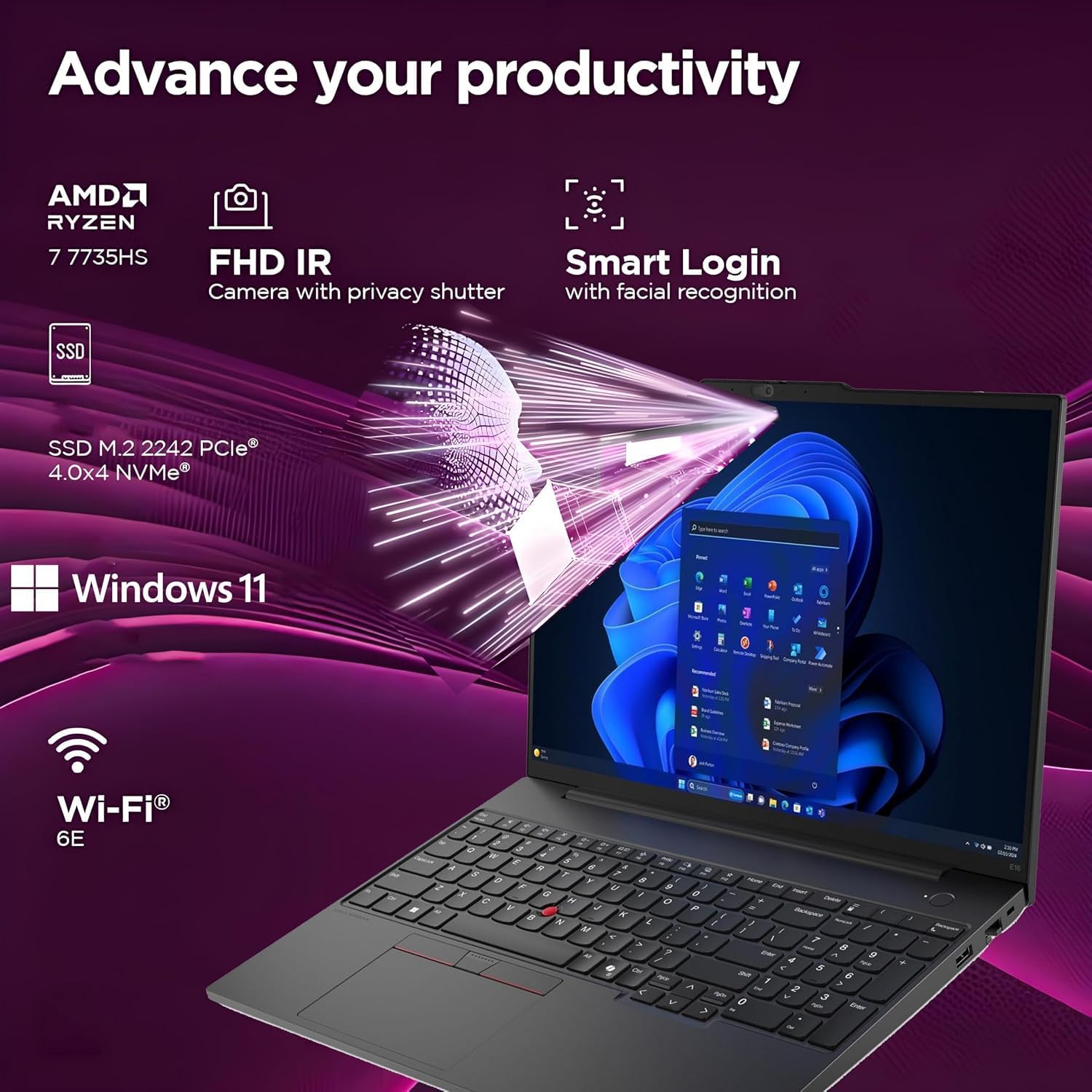 Detalle de Lenovo ThinkPad E16 laptop