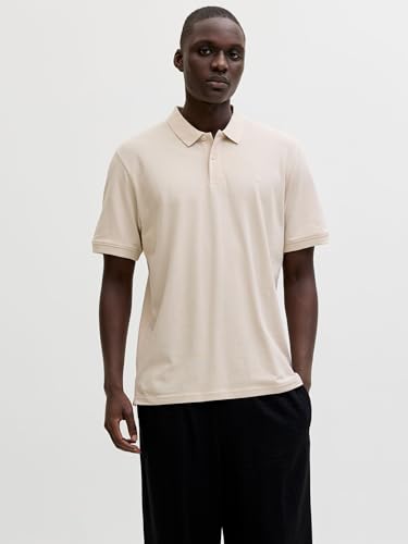 Detalle de JACK & JONES Jjebasic Polo SS Noos Moonbeam talla L: polo básico de manga corta para everyday look