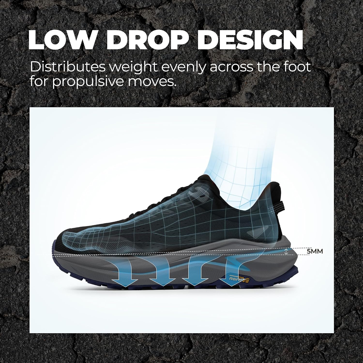Thumbnail 5 de NORTIV 8 Whitney Wide Toe Box Trail Running Shoes