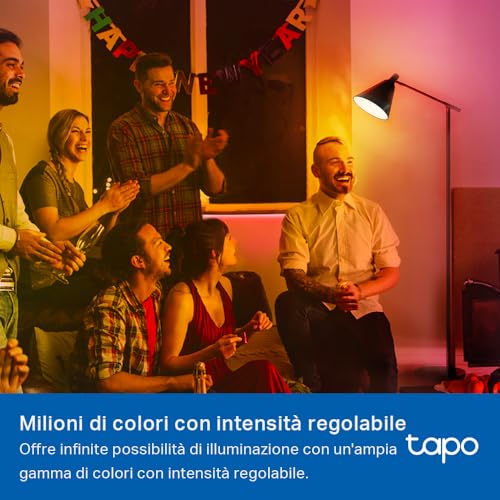 Detalle de Tapo L430P Lampadina Smart P45 Multicolore 2500-6500K: controllo vocale, colori e automazioni