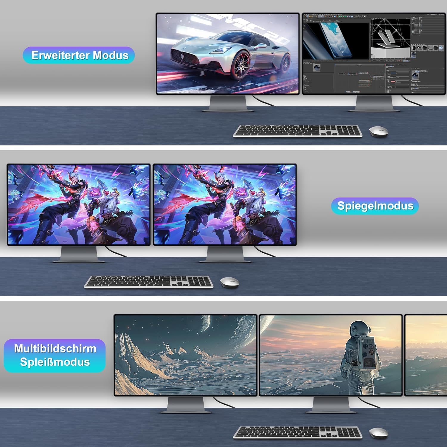 Thumbnail 3 de ZIKNYDO Thunderbolt 4/USB4 Datenkabel 3 m (bis 40 Gbit/s, 8K/4K, PD 3.1 bis 240 W)