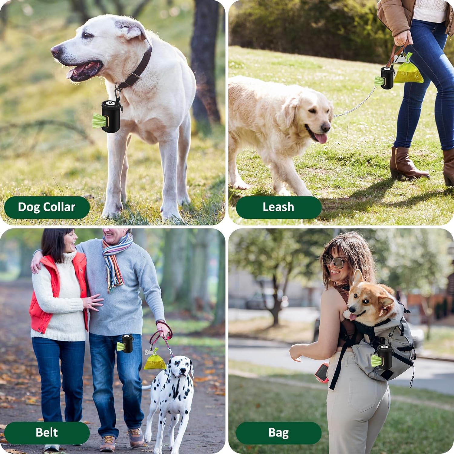 Thumbnail 5 de RASSE Dog Poop Bags Dispenser: 1680D Nylon Oxford Waste Bag Holder with Carabiner
