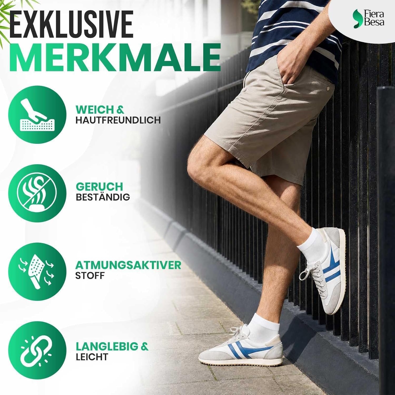 Thumbnail 1 de Fiera Besa FB-Uni-Bmb-Ptk Bamboo Trainer Socks, Short, Unisex, 5 Pairs