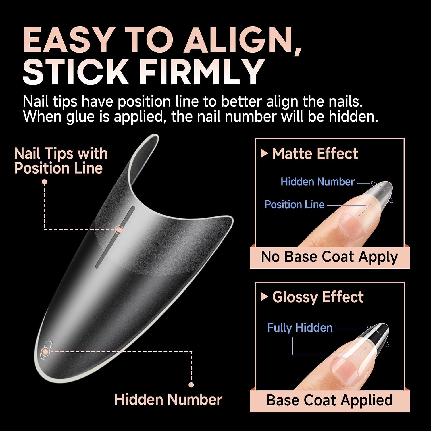 Thumbnail 4 de UNA GELLA UG Medium Almond Soft Gel Nail Tips, 504 Pieces, 12 Sizes
