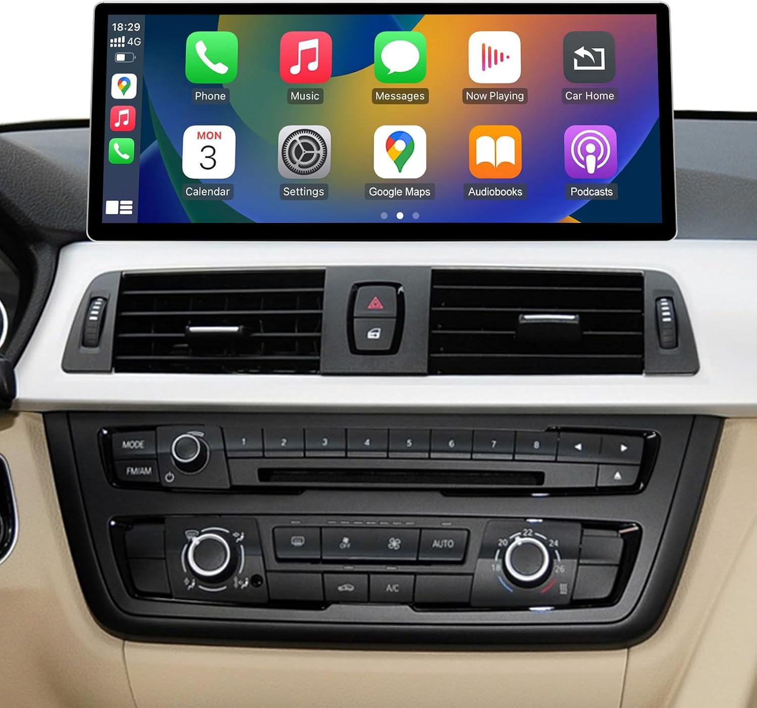 Detalle de Road Top autoradio da 12,3 pollici per BMW Serie 3 e 4 F30/F31/F32 (2012–2015): CarPlay senza fili, Android Auto e MirrorLink