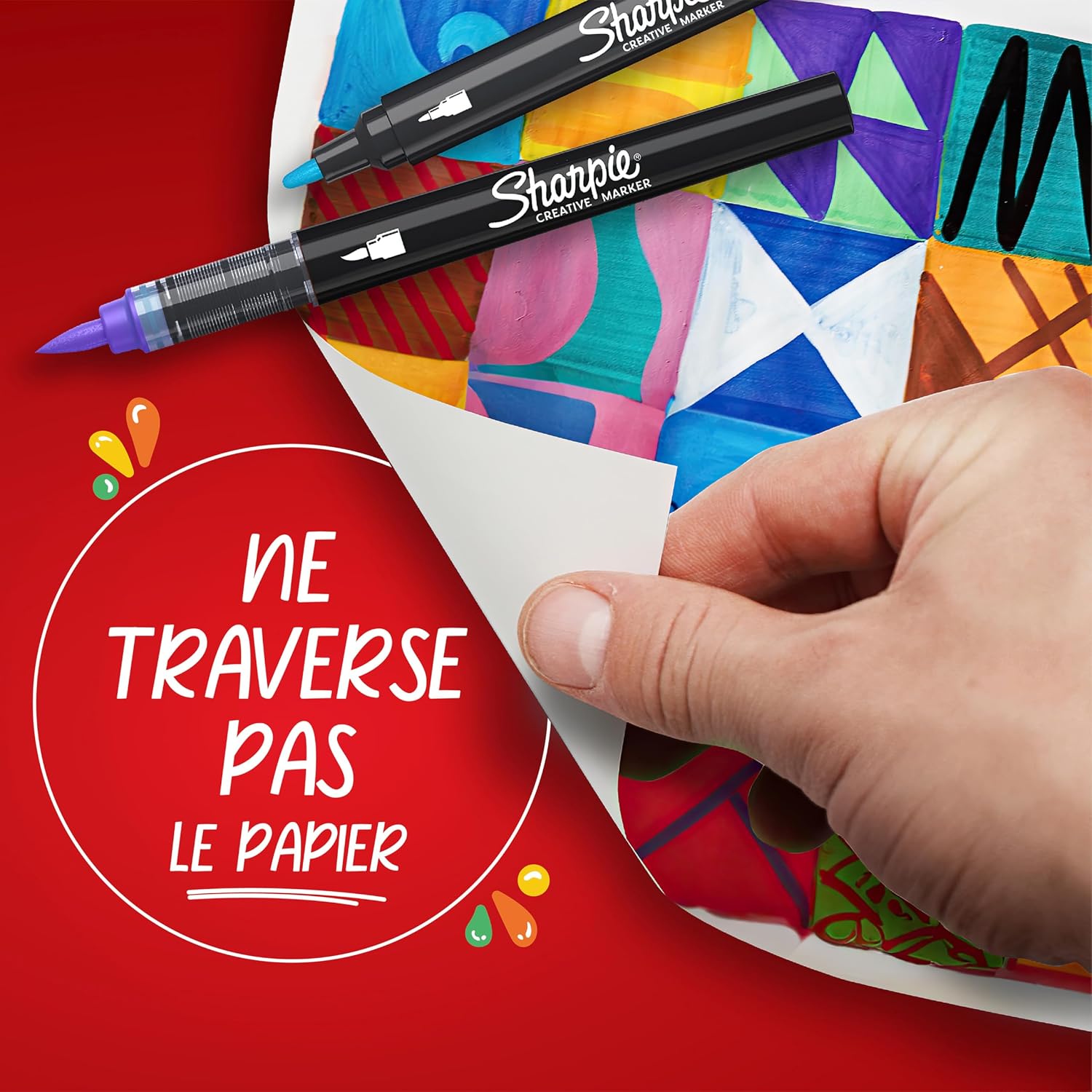 Detalle 2 de Sharpie Marqueurs Créatifs feutres acrylique Vert Émeraude – Lot de 6, pointe ogive