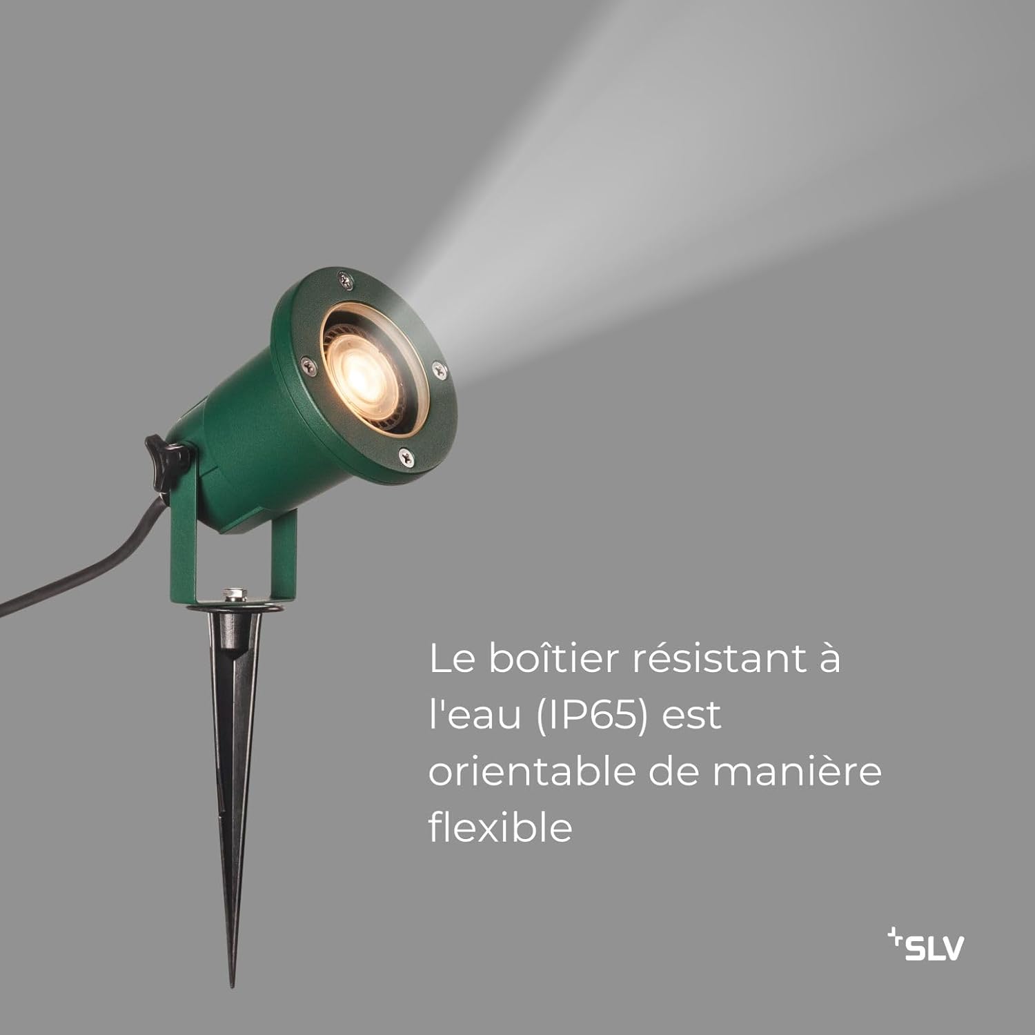 Detalle de SLV Nautilus XL Projecteur LED avec piquet – éclairage extérieur robuste en aluminium, IP65