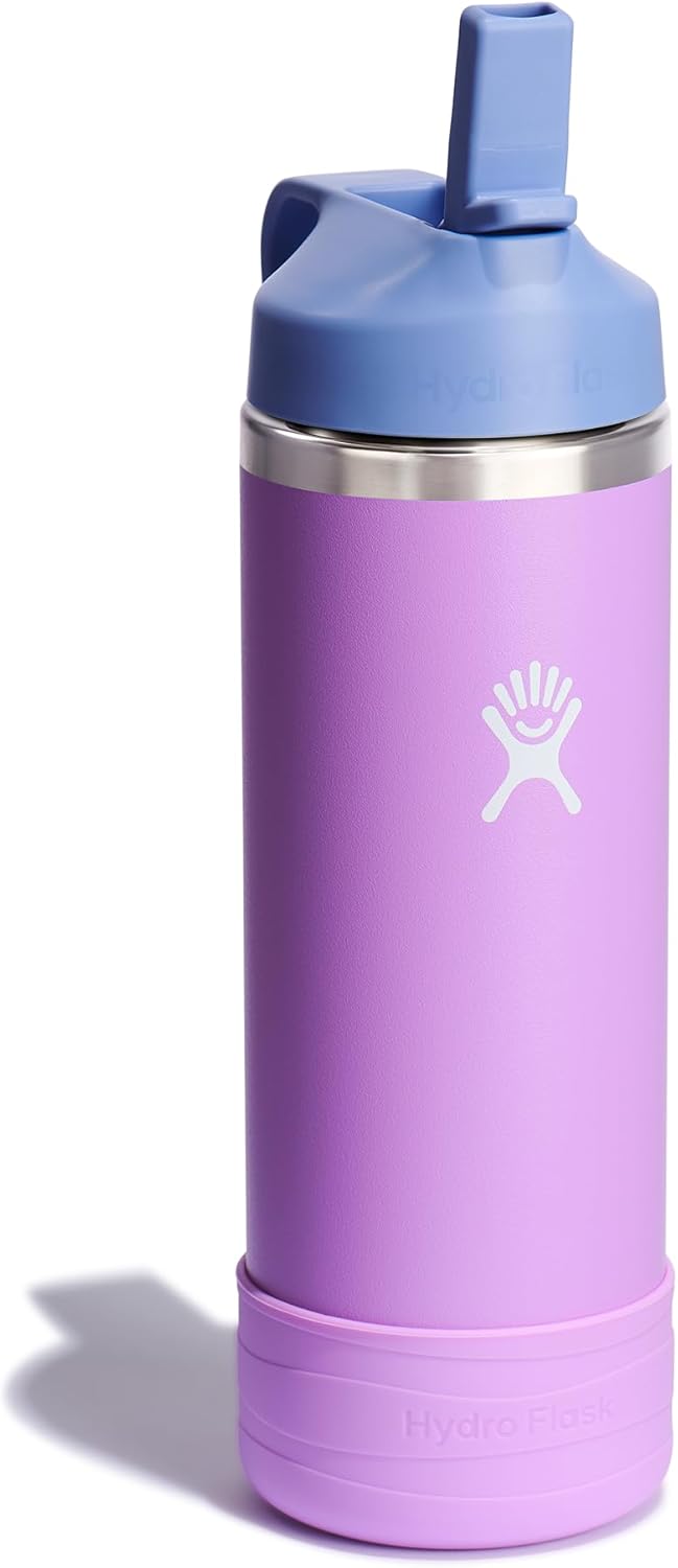 Detalle de Hydro Flask Kids Water Bottle for School - 18 oz (Anemone Purple)