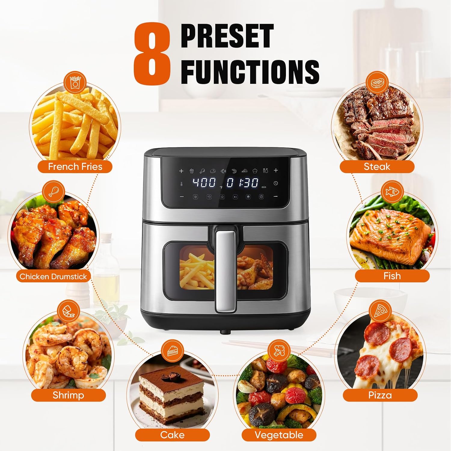 Detalle 1 de KMFurnila Air Fryer 6-Quart