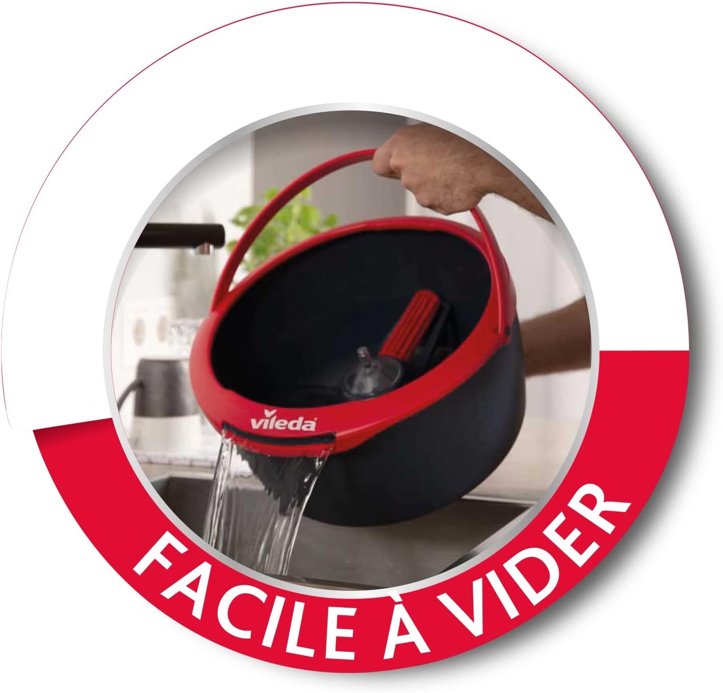 Detalle 2 de Vileda Spin & Clean Kit Complet Lavage Sol – Système d'essorage manuel et rouleau nettoyant