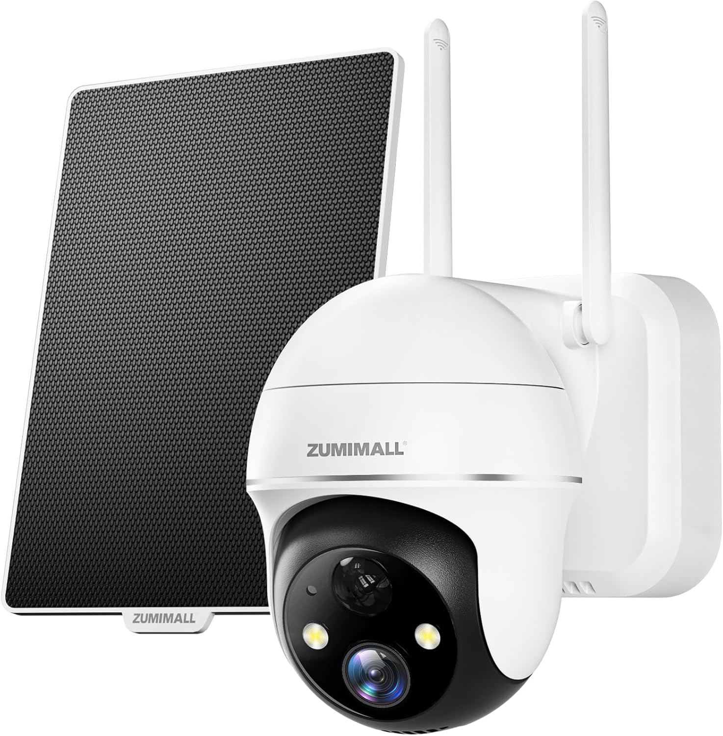 Detalle de ZUMIMALL X2 2K Solar Security Camera, 360° View, Color Night Vision