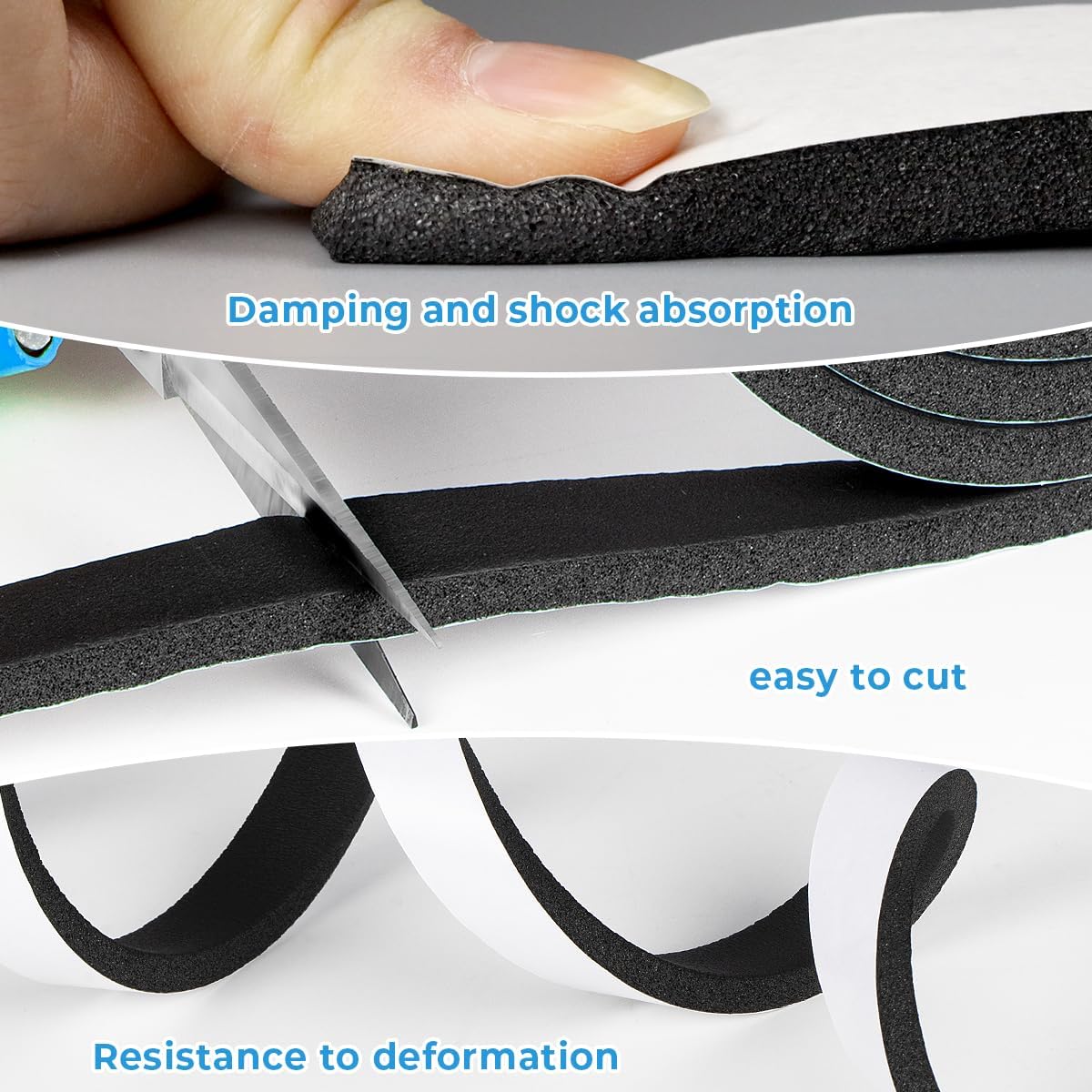Thumbnail 4 de Storystore Self-Adhesive Foam Insulation Tape (25mm x 20mm x 5m) for Draught, Sound & Weather Sealing